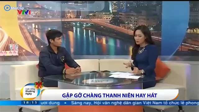 Lệ Rơi được VTV1 phỏng vấn