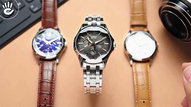 Review đồng hồ Casio MTP giá 3 triệu mặt cắt kim cương tuyệt đẹp